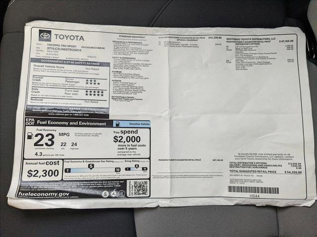 new 2025 Toyota Tacoma car, priced at $51,633