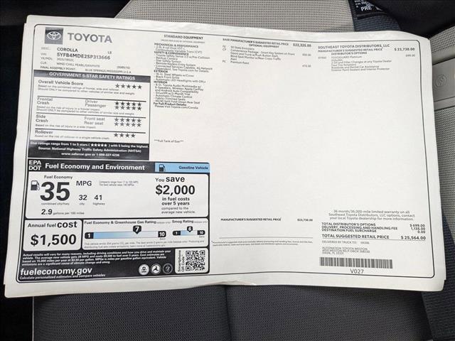new 2025 Toyota Corolla car, priced at $24,405
