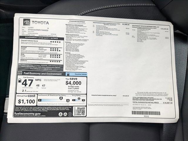 new 2025 Toyota Camry car, priced at $34,004