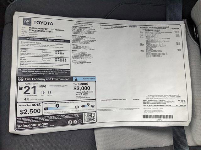 new 2025 Toyota Tacoma car, priced at $50,158