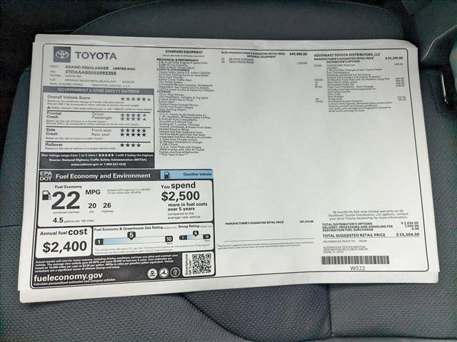 new 2025 Toyota Grand Highlander car, priced at $55,504
