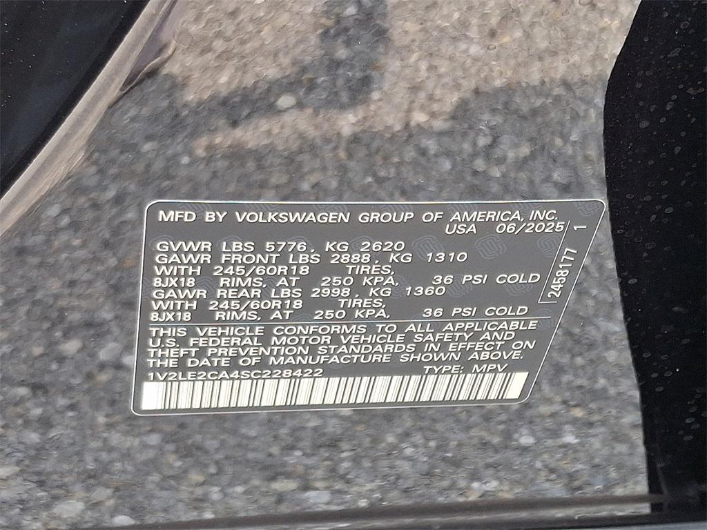 new 2025 Volkswagen Atlas Cross Sport car, priced at $38,716