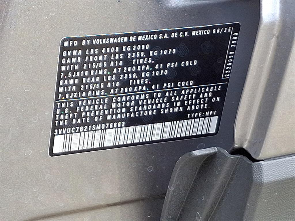 new 2025 Volkswagen Taos car, priced at $30,221