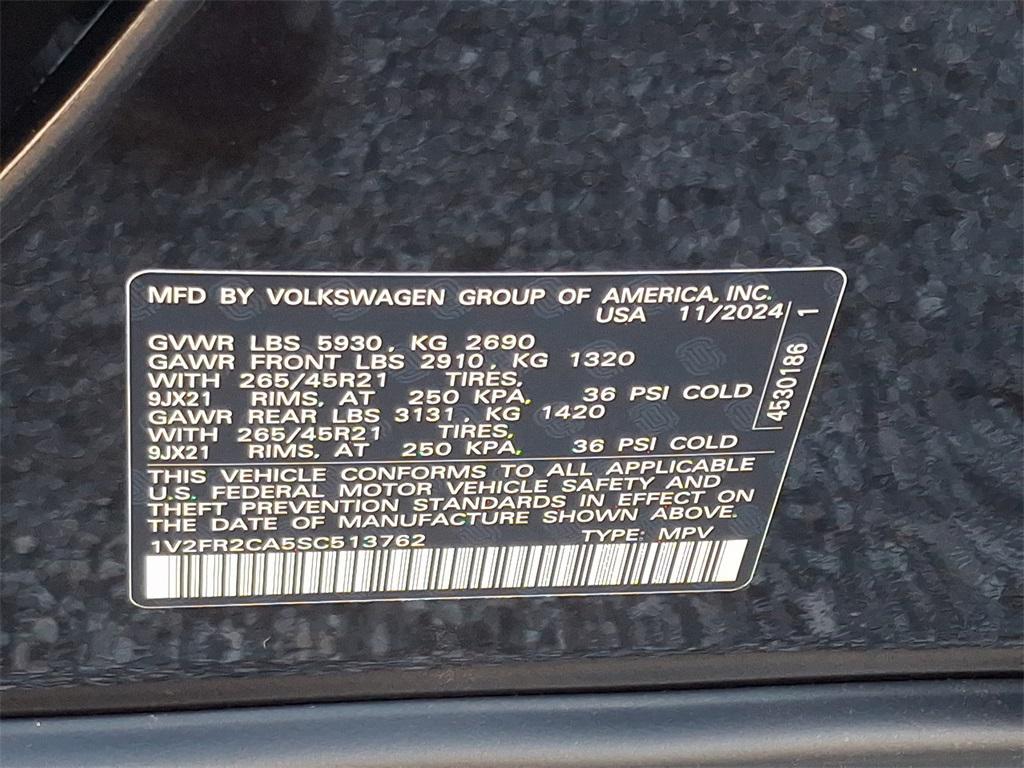 new 2025 Volkswagen Atlas car, priced at $52,636