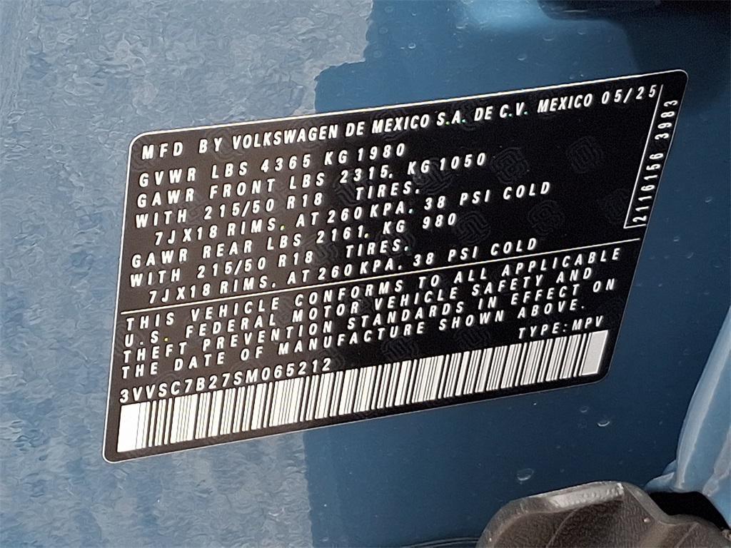new 2025 Volkswagen Taos car, priced at $28,646