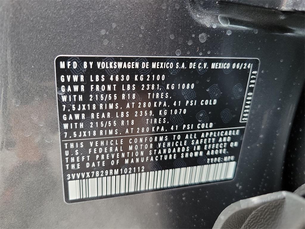 new 2024 Volkswagen Taos car, priced at $30,563