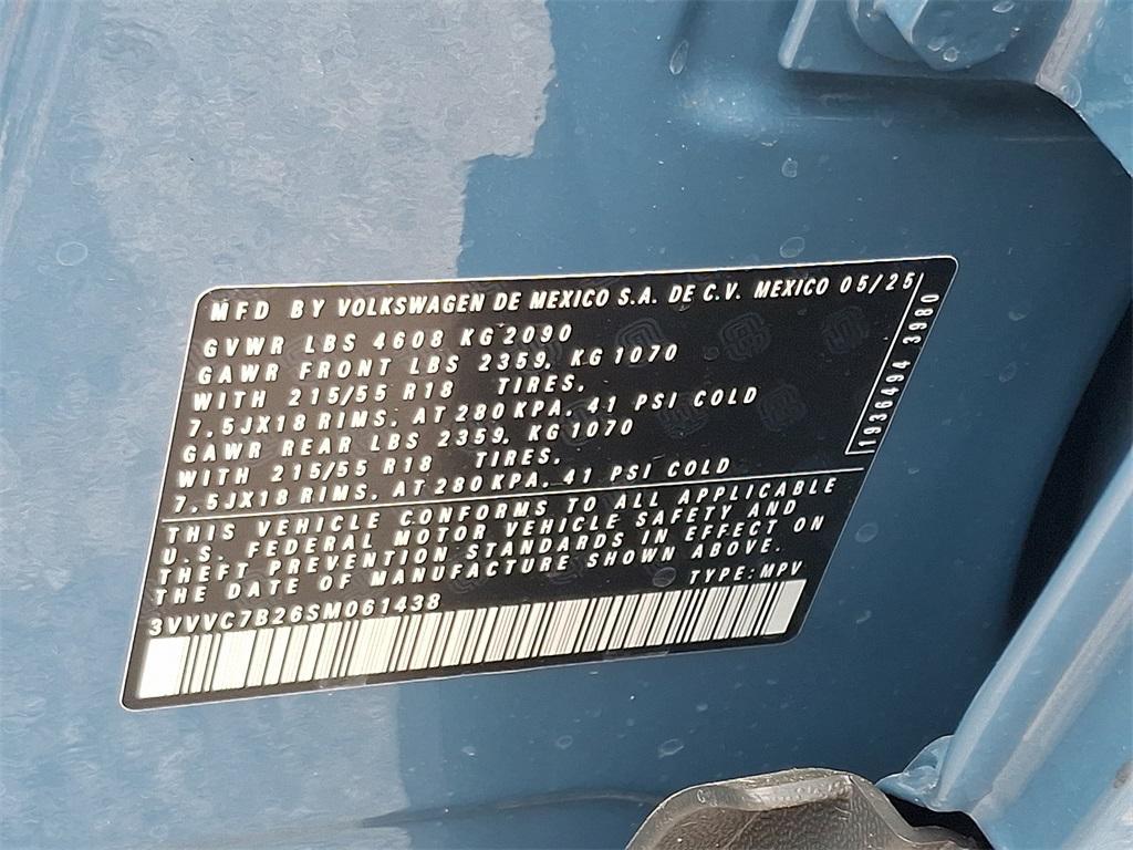 new 2025 Volkswagen Taos car, priced at $33,556