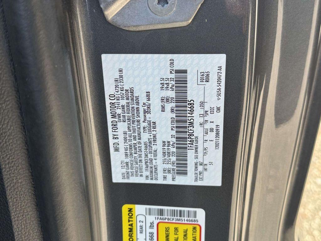 used 2021 Ford Mustang car, priced at $35,495