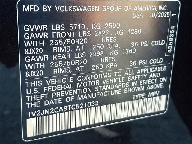 new 2026 Volkswagen Atlas car, priced at $46,638