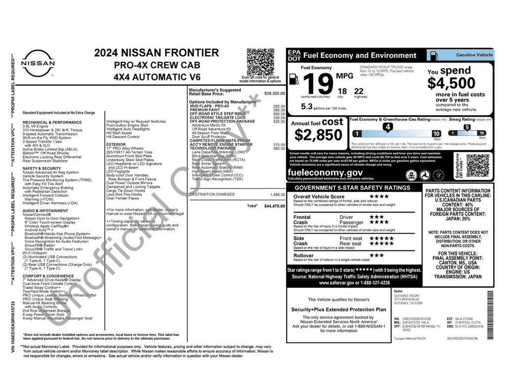 used 2024 Nissan Frontier car, priced at $35,497