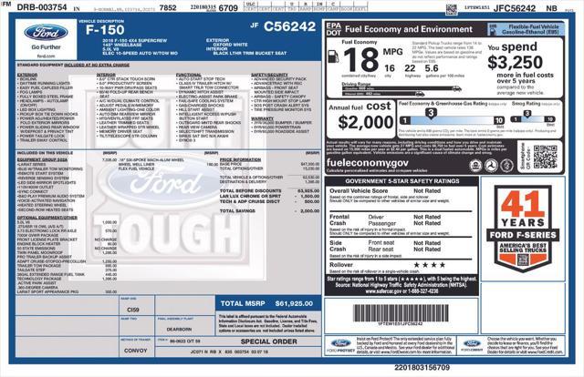used 2018 Ford F-150 car, priced at $69,995