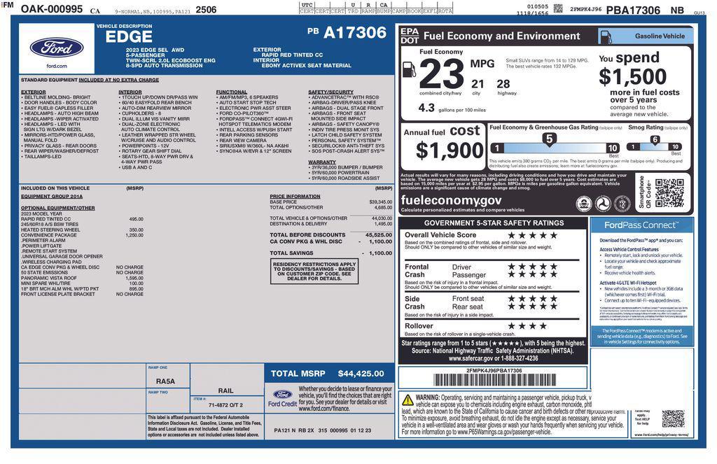 used 2023 Ford Edge car, priced at $26,777