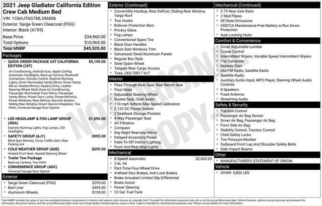 used 2021 Jeep Gladiator car