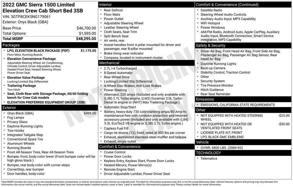 used 2022 GMC Sierra 1500 car, priced at $33,997