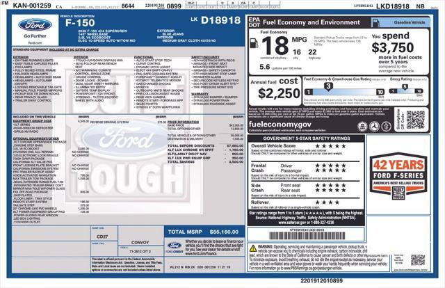 used 2020 Ford F-150 car, priced at $30,377