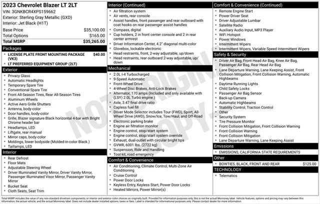 used 2023 Chevrolet Blazer car, priced at $24,177