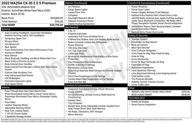 used 2022 Mazda CX-30 car, priced at $24,591