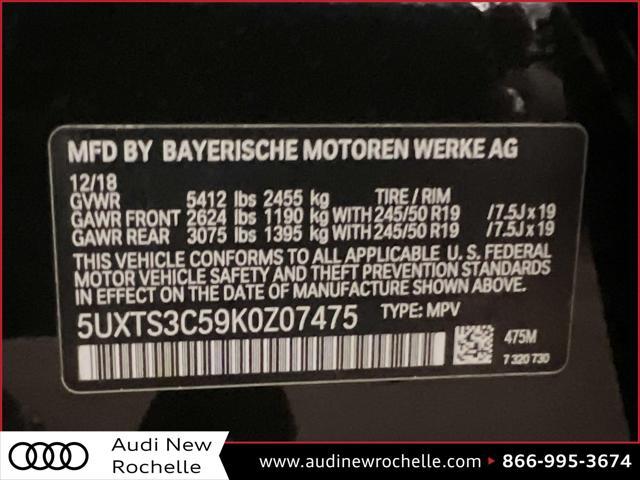 used 2019 BMW X3 car, priced at $26,795