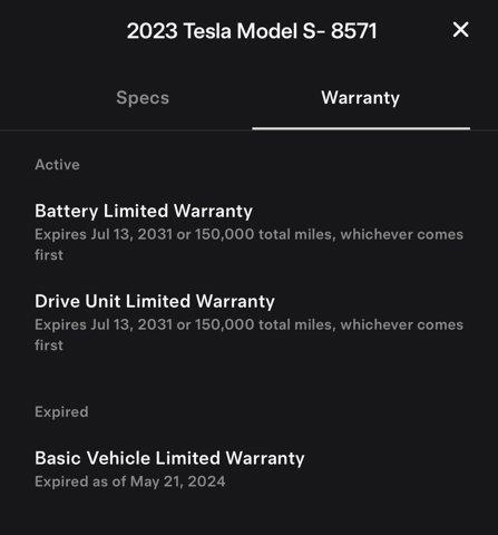 used 2023 Tesla Model S car, priced at $48,988