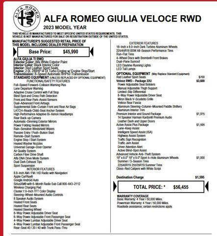 used 2023 Alfa Romeo Giulia car, priced at $25,999