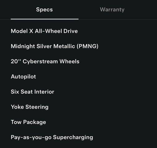 used 2022 Tesla Model X car, priced at $54,900