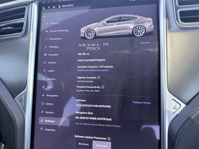 used 2015 Tesla Model S car, priced at $14,588