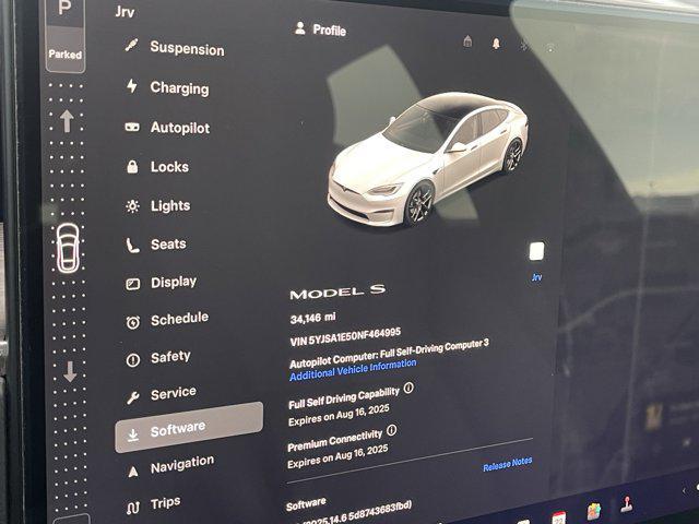 used 2022 Tesla Model S car, priced at $36,400