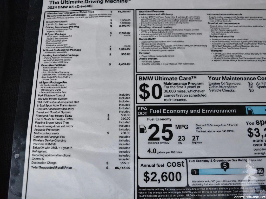 used 2024 BMW X5 car, priced at $61,485