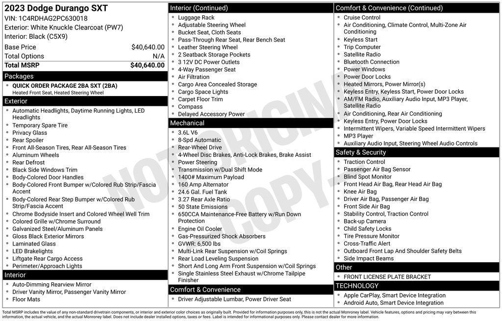 used 2023 Dodge Durango car, priced at $22,950