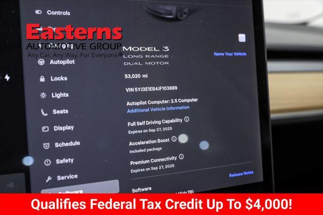 used 2018 Tesla Model 3 car, priced at $23,950