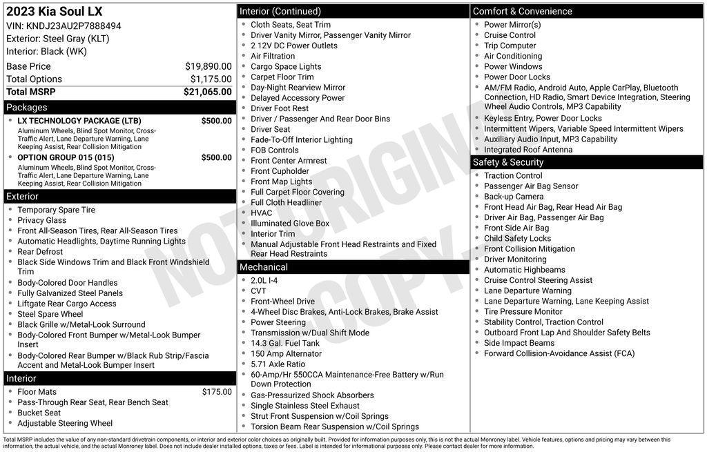 used 2023 Kia Soul car, priced at $17,950