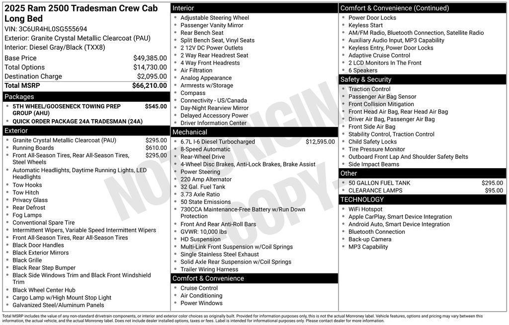 used 2025 Ram 2500 car, priced at $49,490