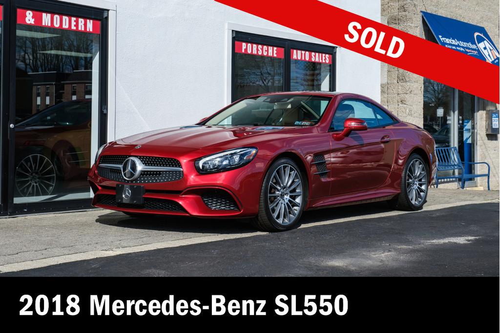 used 2018 Mercedes-Benz SL 550 car, priced at $65,000