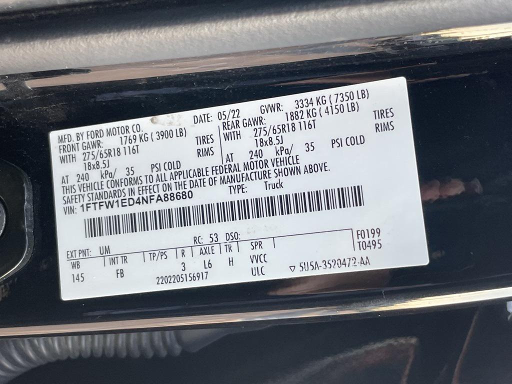 used 2022 Ford F-150 car, priced at $37,995