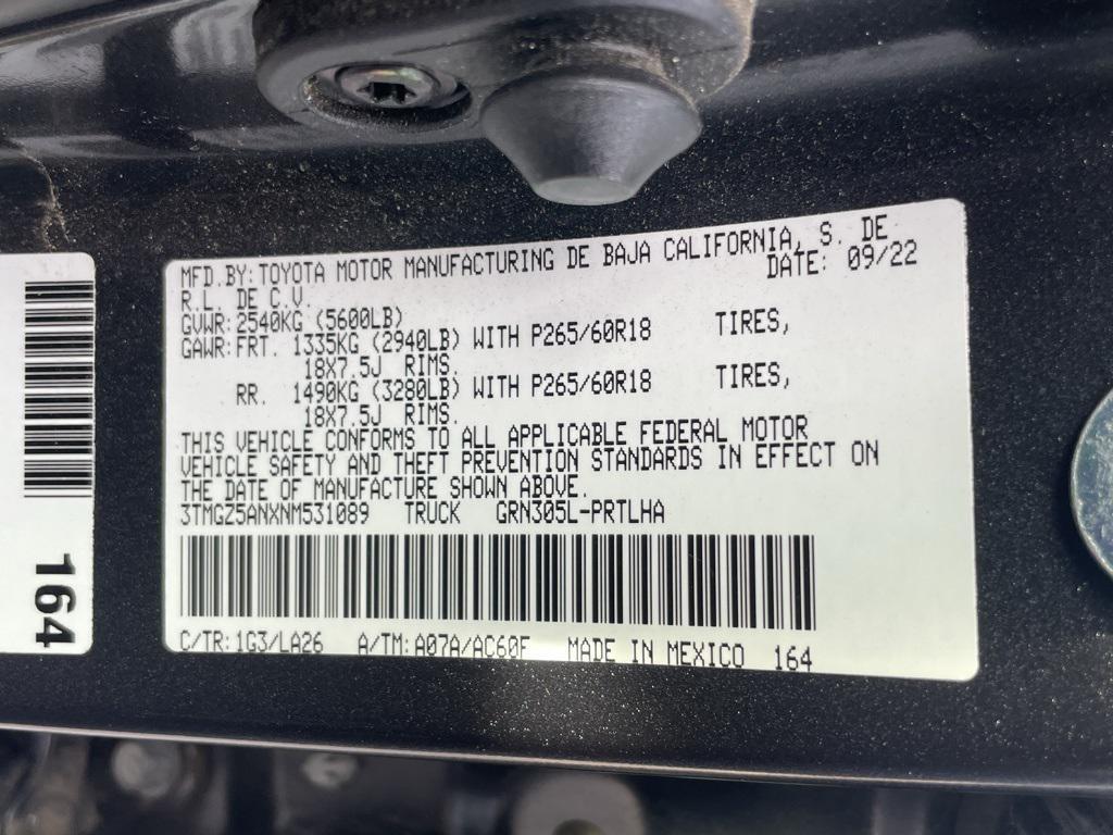 used 2022 Toyota Tacoma car, priced at $38,990