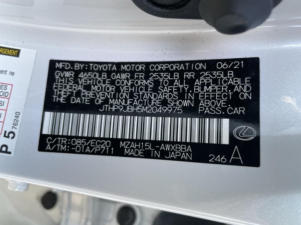 used 2021 Lexus UX 250h car, priced at $31,990