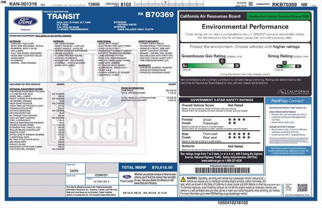 new 2024 Ford Transit-350 car, priced at $64,429