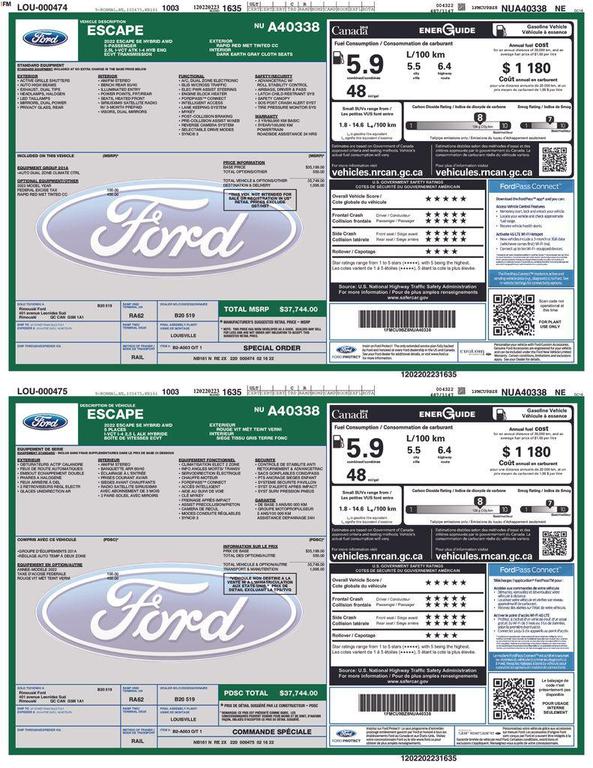 used 2022 Ford Escape car, priced at $23,000