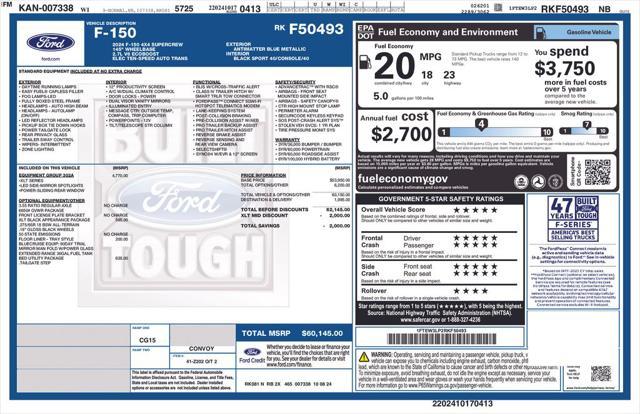 new 2024 Ford F-150 car, priced at $52,282