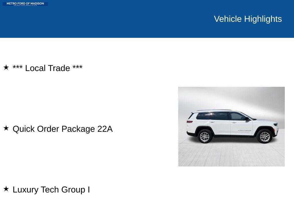 used 2022 Jeep Grand Cherokee L car, priced at $25,500