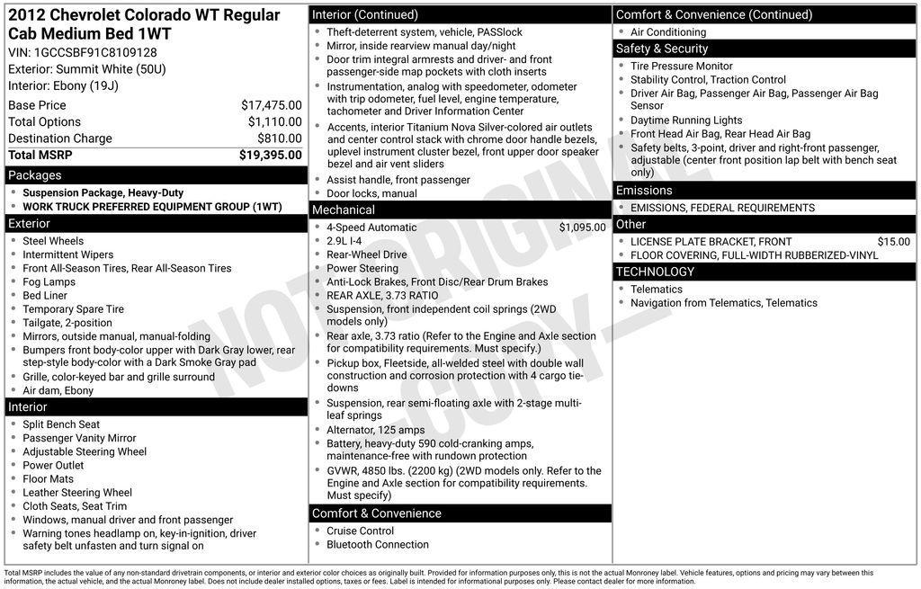 used 2012 Chevrolet Colorado car, priced at $4,900