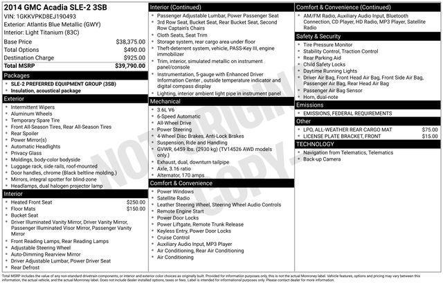 used 2014 GMC Acadia car, priced at $10,999