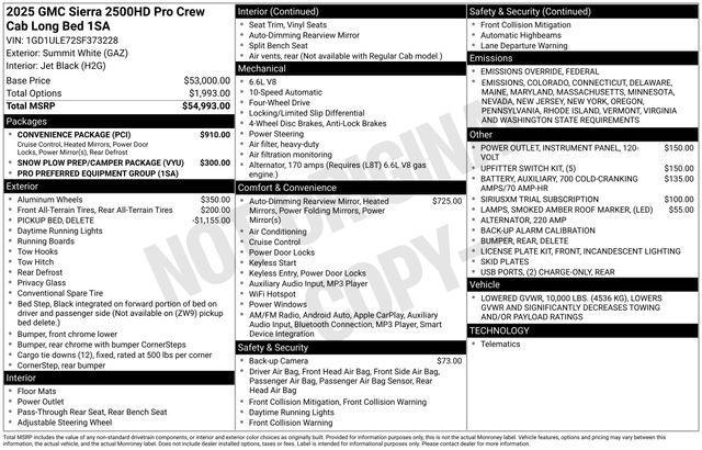 new 2025 GMC Sierra 2500 car, priced at $68,083