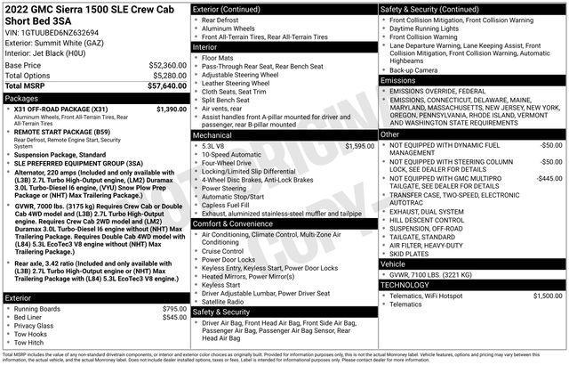 used 2022 GMC Sierra 1500 car, priced at $37,699