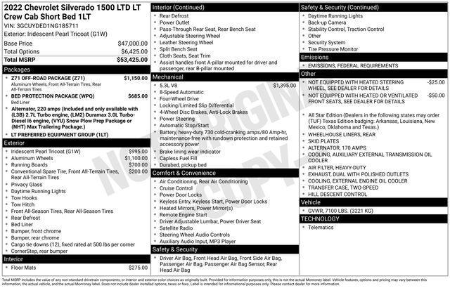 used 2022 Chevrolet Silverado 1500 car, priced at $36,999