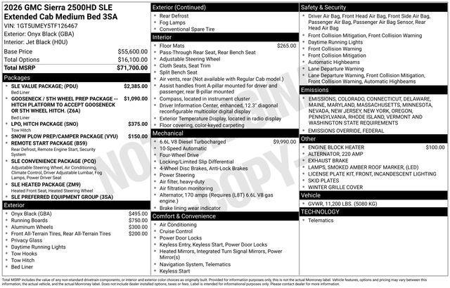 new 2026 GMC Sierra 2500 car, priced at $68,581
