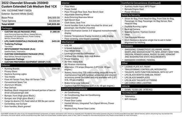 used 2022 Chevrolet Silverado 2500 car, priced at $40,900