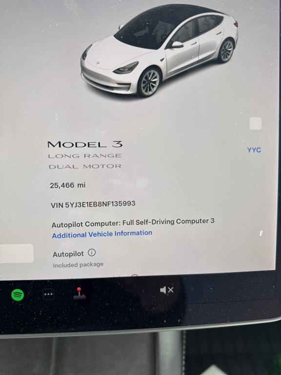 used 2022 Tesla Model 3 car, priced at $26,500