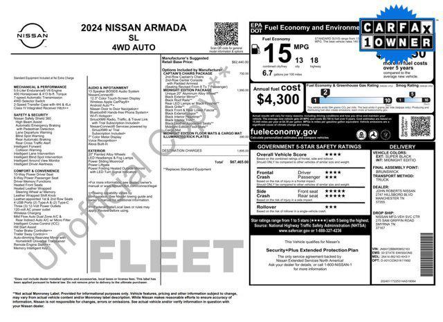 used 2024 Nissan Armada car, priced at $47,500