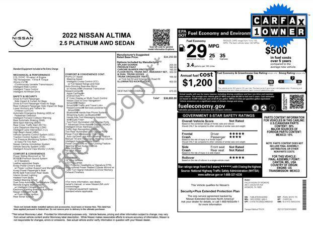 used 2022 Nissan Altima car, priced at $23,900